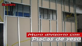 Como hacer Muro divisoriopared de tablaroca parte 1 [upl. by Tartaglia]