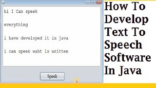 Text to speech GUI app in Java by using NetBeans code with easy step by step explanation [upl. by Yrrehs176]