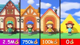 Animal Crossing New Horizons  All House Upgrades [upl. by Isaacson]