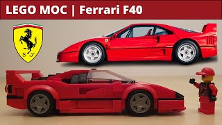 LEGO MOC Ferrari F40 Review LoveBricks [upl. by Attehcram377]