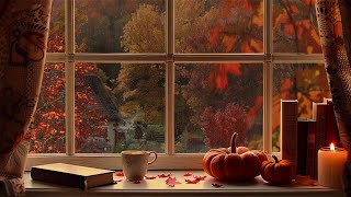 Relaxing Autumn Rain on Window  Fall Ambience with Rain in the Forest  Rain Sounds to Sleep amp Work [upl. by Leizo]