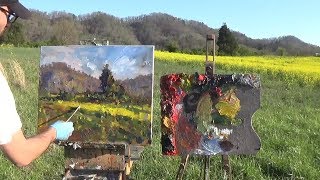 Kyle Buckland Beginner Plein Air Oil Painting Demonstration Landscape Art Lesson 9 [upl. by Philemol]