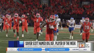 Xavier Scott named Big Ten Defensive Player of the Week [upl. by Lisetta]