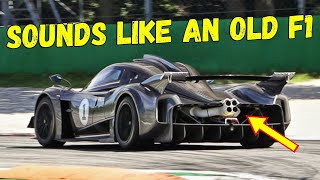 The NEW 2022 Pagani Huayra R Hypercar Sounds Like an Old F1 Car  9000RPM V12 NA Engine at Monza [upl. by Kcirrek305]