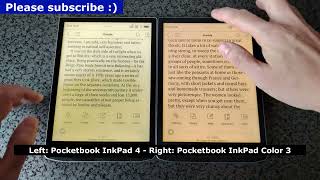 Pocketbook InkPad 4 vs Pocketbook InkPad Color 3 for Ebooks Mangas and Comics [upl. by Bogoch]