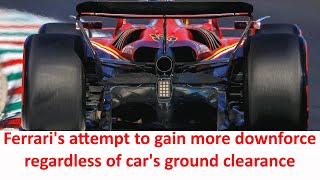 F1 Ferrari new SF24 diffuser design for more driving stability but less downforce than McLaren [upl. by Fons]