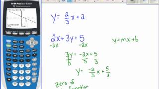 Finding x amp y intercepts with calculator [upl. by Sesylu850]