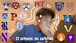 COLLEGE DECISION REACTIONS ivies MIT CalTech T20s and more [upl. by Aicined639]