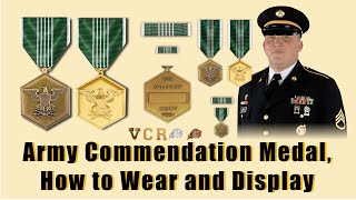 Army Commendation Medal ARCOM Commendation Medal devices Miniature Commendation Medal and Ribbon [upl. by Ajna]