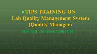 LAB ACCREDITATION ISO 17025 NABL CLAUSE 414 INTERNAL AUDIT TIPS  DrRRLAKHE [upl. by Dripps628]