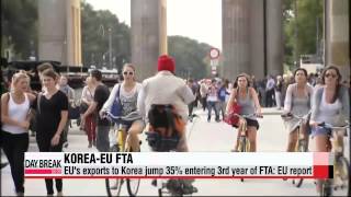 EU trade balance with Korea improves on back of FTA 한국－EU FTA 3년차 효과 EU측 훨씬 커 [upl. by Llehsal]