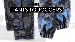 DIY Pants to Joggers • Imdrewscott [upl. by Arevle]