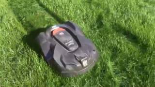 Husqvarna 430X Automower Cutting through very long grass [upl. by Hemingway]