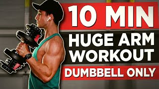 15 MINUTE ARM WORKOUT DUMBBELLS ONLY [upl. by Zetniuq]