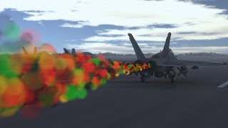 Blender 3D  F18 Hornet with heat distortion [upl. by Xonel]