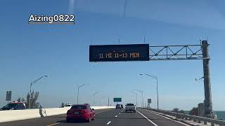 Driving Through Skyway Bridge with Beautiful sunny day 🌞 floridalife [upl. by Inatsed148]