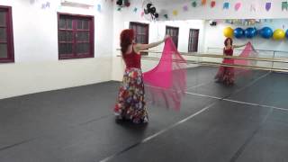 DANÇA CIGANA dançacigana RUMBA COM XALE  COM E SEM MÚSICA  VIDEO 2 [upl. by Anitnatsnoc]