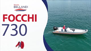 Gommone FOCCHI 730 con motore SUKUZI da 300 CV in prova sul Lago Maggiore  Barche Bellandi [upl. by Ahseyt146]