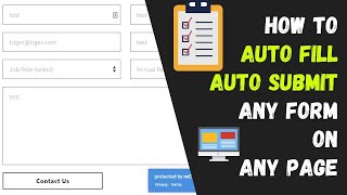 Auto Fill Auto Submit Auto Click Any Form on Any Web Page Website [upl. by Ephrayim]