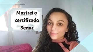 COMO É O CERTIFICADO SENAC EAD  MOSTREI EM DETALHES [upl. by Juno]