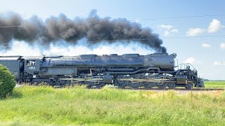 Union Pacific Big Boy 4014 Steam Train Accelerating and Sanding Flues 82721 [upl. by Donaugh]