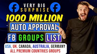 1000M Facebook Auto Approval Groups List Free l Facebook Group Finder Software Free [upl. by Chan]