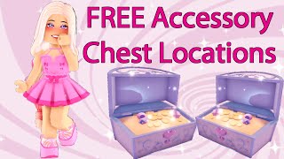 Chest Locations With FREE Accessories Royale High [upl. by Alehtse414]