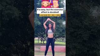 It’s easy but the exercise effect is doubled 👍👏🏻workout weightloss fatloss youtubeshots [upl. by Nnyleuqaj]