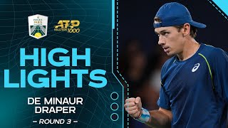 De Minaur v Draper Round 3 Highlights  Rolex Paris Masters 2024 [upl. by Wilkey]