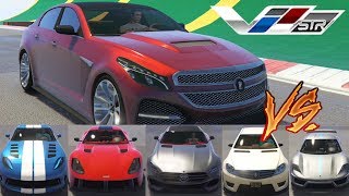 GTA 5  Top Speed Drag Race Albany VSTR vs Top 5 Sports Cars [upl. by Neelyaj]