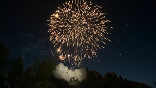 US Independence Day fireworks explode over Mount Rushmore National Memorial  AFP [upl. by Curzon867]