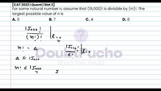 CAT 2024  CAT 2022 Quant Slot 2  Q13 Video Solution  doubtpucho [upl. by Ajad]