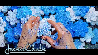 Enjoy these Beautiful Snowflakes  Satisfying Gym Chalk Crush  JackieChalk ASMR S1E53 [upl. by Akimit161]