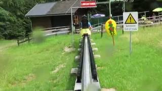 Sommerrodelbahn Grünberg  OÖ bei Gmunden [upl. by Anaderol]