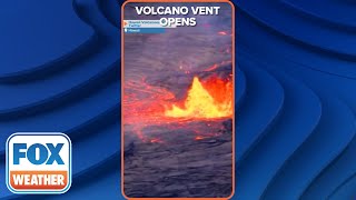 Molten Rock Spews From Volcano Vent [upl. by Bradford907]