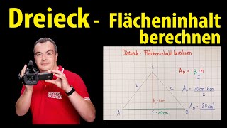 Dreieck  Flächeninhalt berechnen  Lehrerschmidt [upl. by Xilef]