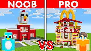 NOOB vs PRO MCDONALDS vs KFC House Build Challenge in Minecraft [upl. by Eberhard]