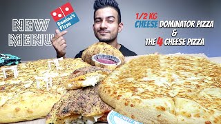 Dominos NEW 12 kg The Cheese Dominator Pizza amp The 4 Cheese Pizza with 4 times more cheese MUKBANG [upl. by Arayc]