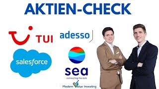 Ist TUI ein Schnäppchen Außerdem Adesso Salesforce und SEA Ltd im AktienCheck von MVI [upl. by Niryt]