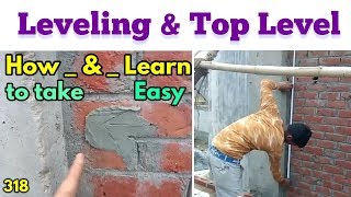 Leveling of Brick Work and Column  How to fix Height of Column  How to take leveling of Brick Wk [upl. by Aicined]