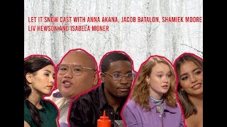 Let It Snow Interview  Anna Akana Jacob Batalon Shamiek Moore Liv Hewson and Isabela Moner [upl. by Ahteres778]