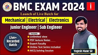 BMC Exam 2024  Jr Engineer  Sub Engineer  Launch of Live Batch  bmcrecruitment2024 [upl. by Munro]