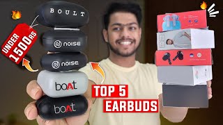 Top 5 Best Earbuds Under 1500 Rs🔥Best Boat TWS Earbuds Of 2024 Boat 161 Noise vs102 amp More [upl. by Seftton]