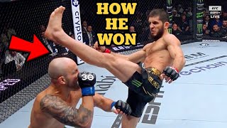 Islam Makhachev KNOCKOUT ANATOMY vs Alexander Volkanovski at UFC 294 [upl. by Atiuqnahs296]