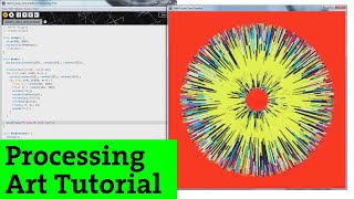 Ep1 Processing tutorial  GENERATIVE CIRCLE with line and loop Creative coding Generative art [upl. by Hart]