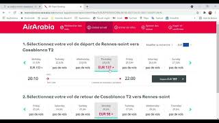 reservation billet davion air arabia voyage au Maroc [upl. by Hannavas]