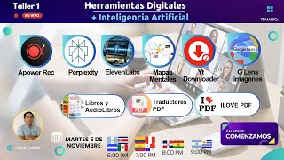 TALLER EN VIVO 1 HERRAMIENTAS DIGITALES  INTELIGENCIA ARTIFICIAL [upl. by Lashonde]