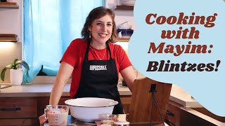 Cooking Vegan Blintzes for Shavuot  Mayim Bialik [upl. by Aihtnyc]