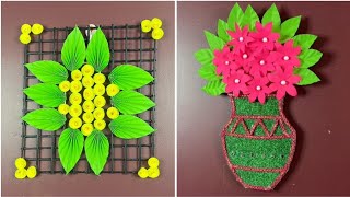 DIY Wall Art Using Paper and Craft Materials  Creative Floral Home Decor Ideas [upl. by Yerac]