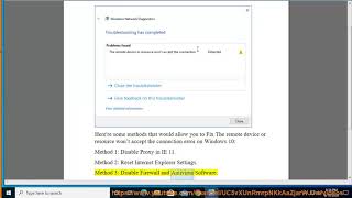 Fix The remote device or resource won’t accept the connection error on Windows 10 [upl. by Nomaid]